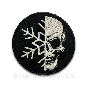 Шеврон череп-снежинка frozen skull (вш-146)