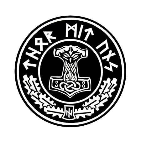 Шеврон руна тор з нами "thor mit uns" (AN-12-1295)