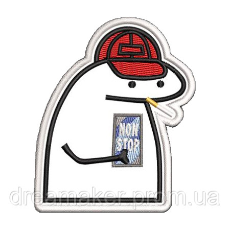 Шеврон флорк с сигаретой non stop (ВШ-345)