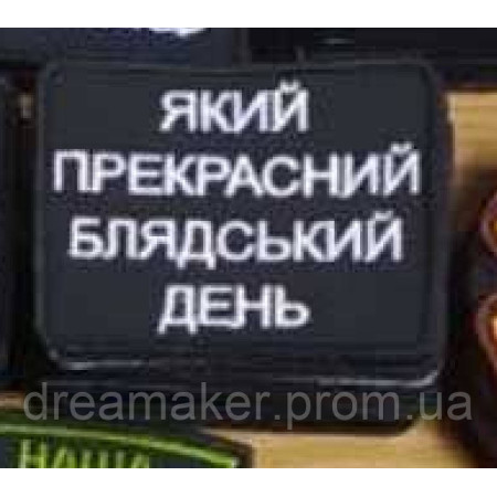 Шеврон "какой преблядский день" (AN-12-1467)