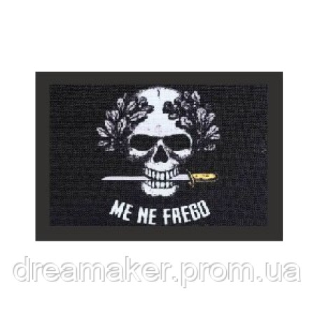 Шеврон череп с ножом "me ne frego" (мне безразлично) (AN-12-1479)