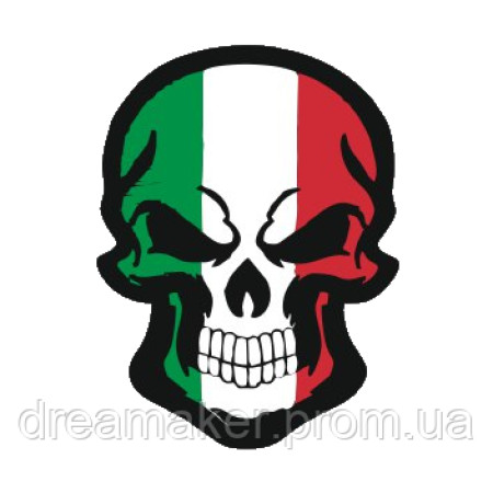 Шеврон череп флаг Италии Italy flag Итальянский флаг (AN-12-537-23)