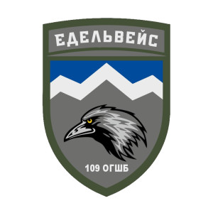 Шеврон 109 ОГШБ отдельный горно-штурмовой батальон "Эдельвейс" (AN-12-1528)