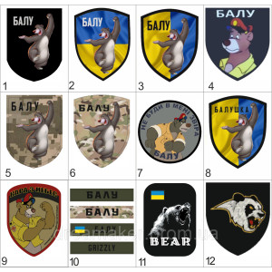 Шеврон Bear бойовий ведмідь (AN-12-376-8). Photo 2