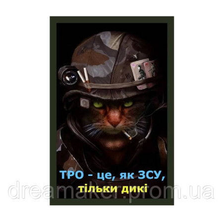 Шеврон котик "ТРО- это, как ВСУ, только дикие" (AN-12-1564)