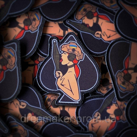 Шеврон Пиковая дама девушка воин (AN-12-1577)