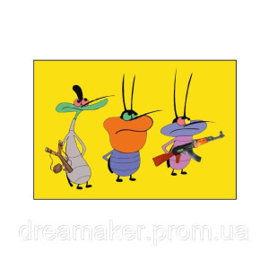 Шеврон Оггі та таргани Оггі та кукарачі Oggy and the Cockroaches (AN-12-472-9)