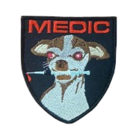 Шеврон медика "Medic" пес со шприцем (вш-709)