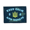 Шеврон "Keep calm and donate" з Тризубом камуфляжний (ВШ-711)