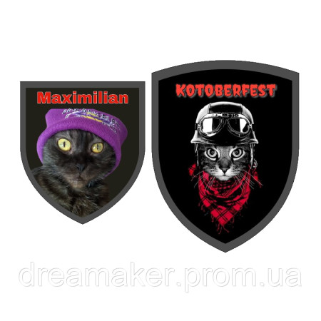 Шеврон котик с надписью (AN-12-414-3)