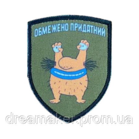 Шеврон настоящие монстры "Ограниченно пригоден" (AN-12-1623)