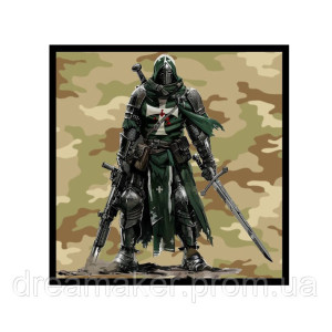 Шеврон Рыцарь тамплиер с автоматом (AN-12-869-3). Photo 2