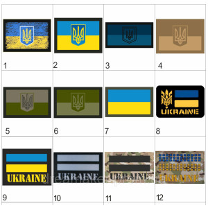 Шеврон флаг Азербайджан-Украина (AN-12-1629). Photo 3