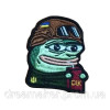 Шеврон лягушка Пепе воин пьет сок (вш-739)