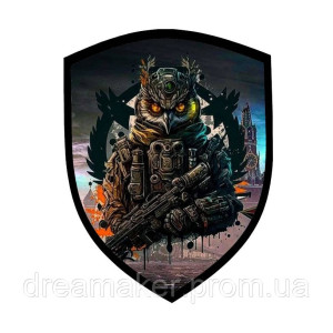 Шеврон "Военная разведка Украины рейд в Кремле" сова (AN-12-242-2)