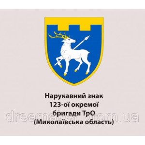 Шеврон 123-а окрема бригада ТрО (123 ОБрТРО) Миколаївська область (AN-12-658-2). Photo 2