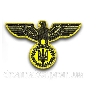 Шеврон планка орел с Тризубом Украины желтый (Вш-12-503)