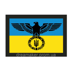 Шеврон орел с Тризубом на фоне флага Украины (AN-12-503-37)