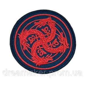 Шеврон четырехголовый дракон с четырьмя головами (AN-12-170-3)