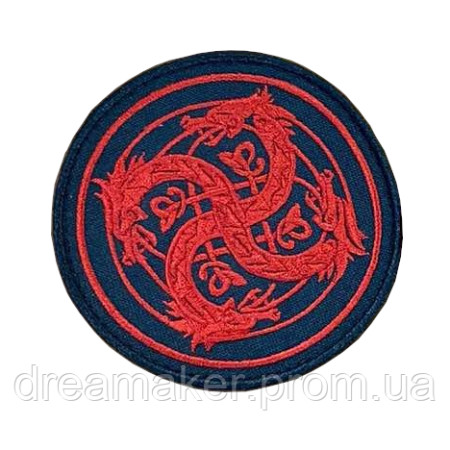 Шеврон четырехголовый дракон с четырьмя головами (AN-12-170-3)