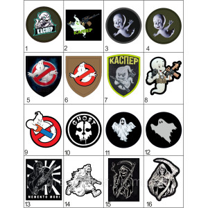 Шеврон "Каспер" привидение показывает средний палец (AN-12-321-16). Photo 2