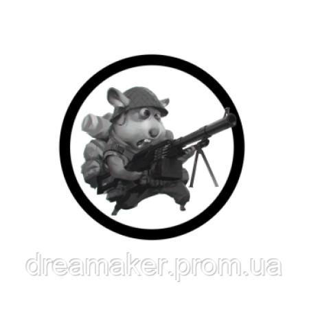 Шеврон пулеметчик Боевой хомяк с хомяком (AN-12-1043-6)
