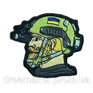 Шеврон солдат в шлеме с тепловизором (вш-869)