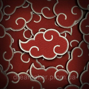 Шеврон Наруто Акацукі Akatsuki хмара червона (AN-12-343-7)