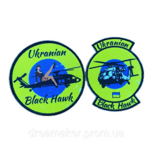 Шеврон Ukrainian Black Hawk Український Блек Хок вертоліт (AN-12-436-27)