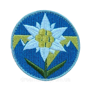 Шеврон "Едельвейс" Insignia Edelweiss WWII German Heer Mountain Troops (вш-1513)