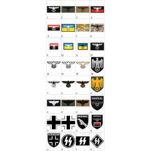 Шеврон "Едельвейс" Insignia Edelweiss WWII German Heer Mountain Troops (вш-1513). Photo 2