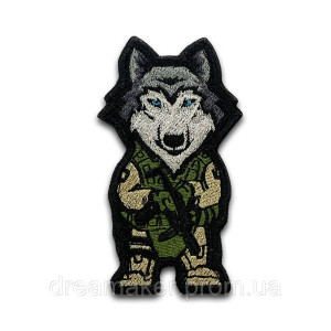 Шеврон волк с красными глазами (вш-153-2). Photo 2
