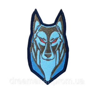Шеврон волк с красными глазами (вш-153-2)