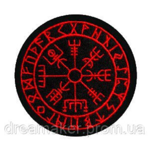 Шеврон Вегвісир рунический компас вікінгів Vegvisir Viking Compass Norse Rune (AN-18-314-2). Photo 2