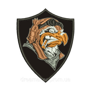 Шеврон злой орел с сигарой (вш-933)