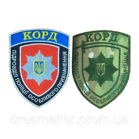 Шеврон підрозділ поліції особливого призначення КОРД (Спецпідрозділ КОРД) (AN-12-894)