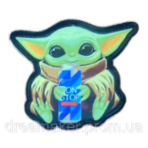 Шеврон "Бэби-Йода з энергетическим напитком Non-Stop" (AN-12-231-13)