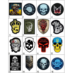 Шеврон Череп "Memento Mori" Помни о смерти  (вш-1585-2). Photo 3