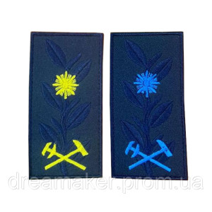 Шеврон погон Украинская железная дорога Украины "УЖД" вышивка (вш-633-8)