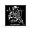 Шеврон Солдат ВСУ "Death Will Wait" (Смерть подождет) ВСУ (AN-12-1711)
