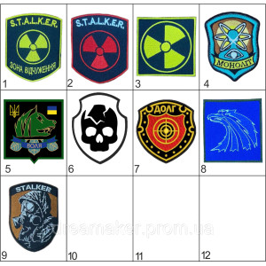 Шеврон вышитый "Stalker" наемники Сталкер. (ВШ-877-53). Photo 2