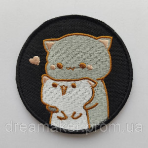 Шеврон котики "Я всегда рядом" Моти Пич и Гома вышивка (вш-395-2). Photo 2