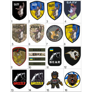 Шеврон "Бурый" медведь вышивка ВСУ (AN-12-1420-5). Photo 3