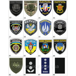 Шеврон вишитий Поліція охорони Печерський районний відділ РВ УПО (ВШ-877-118). Photo 3