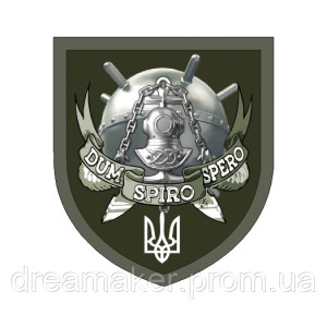 Шеврон водолаз "пока дышу надеюсь" (dum spiro spero) (AN-12-912-4). Photo 3