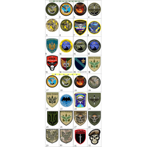 Шеврон вышитый 58 ОМПБР отдельная мотопехотная бригада БУАР батарея управления и артразведки (ВШ-877-149). Photo 2