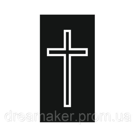 Шеврон погон Капеллана ВСУ крест черно-белый (AN-12-436-28)