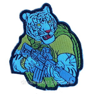 Шеврон с изображением тигра вышивка ВСУ (вш-1077). Photo 2