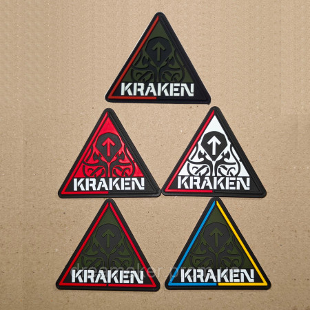 Шеврон ПВХ спецподразделение "KRAKEN" (КРАКЕН) Резиновый шеврон спецподразделения Кракен (AN-12-182-13)