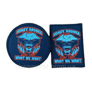 Шеврон вишитий Team honey badger "We take what we want" (ВШ-877-177)